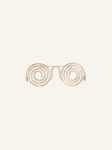 Broche « Lunettes spirales »